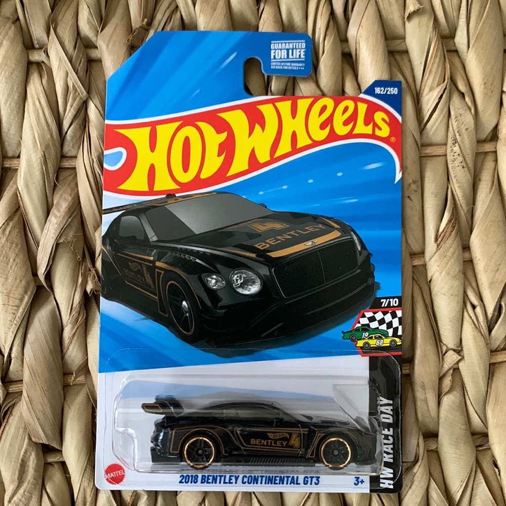 2018 Bentley Continental GT3 Racing Black Race Car Hot Wheels Hotwheels 2025 🆕